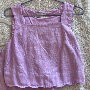 Abercrombie lavender linen top